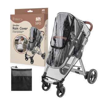 Sipo, osłona przeciwdeszczowa do wózka spacerowego, przezroczysta, 1 sztuka - zdjęcie produktu