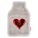 Soxo, termofor w pokrowcu, szary, cekinowe serce, 1,8 l - miniaturka zdjęcia produktu
