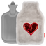 Soxo, termofor w pokrowcu, szary, cekinowe serce, 1,8 l - miniaturka 2 zdjęcia produktu