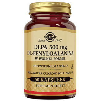 Solgar DLPA 500 mg, 50 kapsułek Solgar DLPA 500 mg, 50 kapsułek - zdjęcie produktu