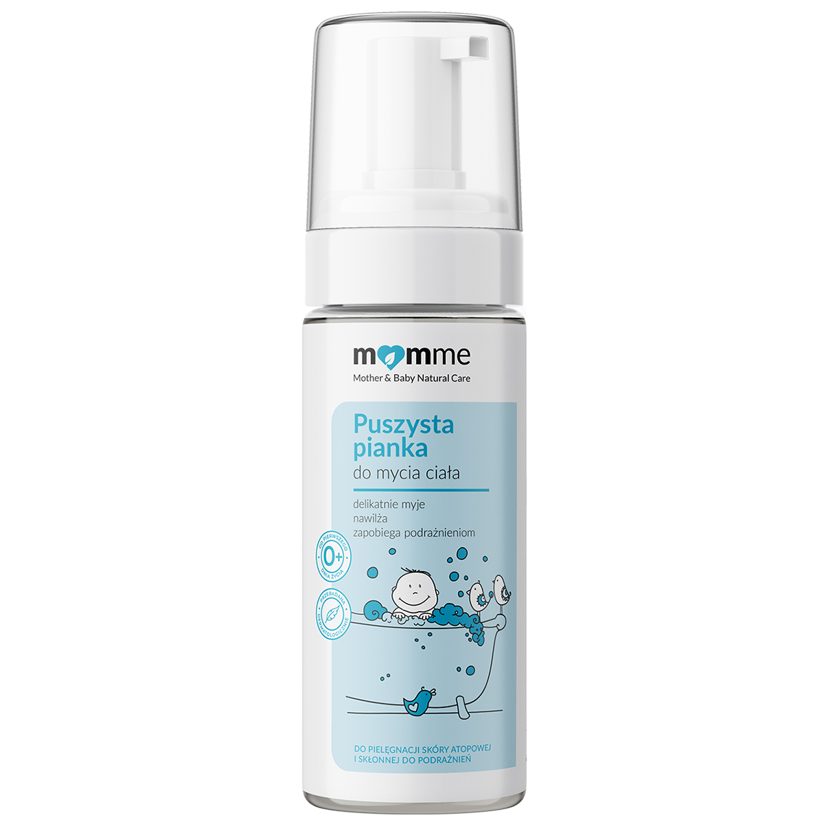 Nieznana Momme, puszysta pianka do mycia ciała, od urodzenia, 150 ml
