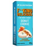Allnutrition Fitking Delicious Donut Cookie Coconut and Caramel, ciastka z masą karmelową z wiórkami kokosowymi w polewie mlecznej, bez dodatku cukru, 128 g - miniaturka zdjęcia produktu