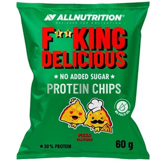 Allnutrition Fitking Delicious Protein Chips Pizza, chipsy o smaku pizzy, 60 g - zdjęcie produktu