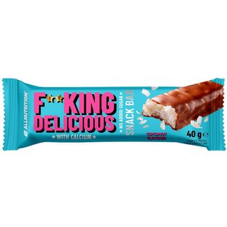 Allnutrition Fitking Delicious Snack Bar Coconut, baton kokosowy w czekoladzie mlecznej z wapniem, bez dodatku cukru, 40 g - zdjęcie produktu