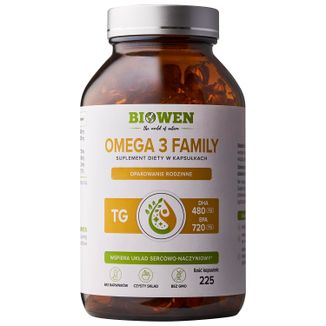 Biowen Omega 3 TG Family, 225 kapsułek Biowen Omega 3 TG Family, 225 kapsułek - zdjęcie produktu
