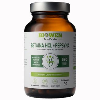 Biowen Betaina HCL Complex+, 90 kapsułek Biowen Betaina HCL Complex+, 90 kapsułek - zdjęcie produktu