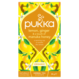 Pukka Lemon Ginger & Manuka Honey Organic, herbatka owocowo-ziołowa, imbir i cytryna, aromatyzowana, 2 g x 20 saszetek - miniaturka zdjęcia produktu
