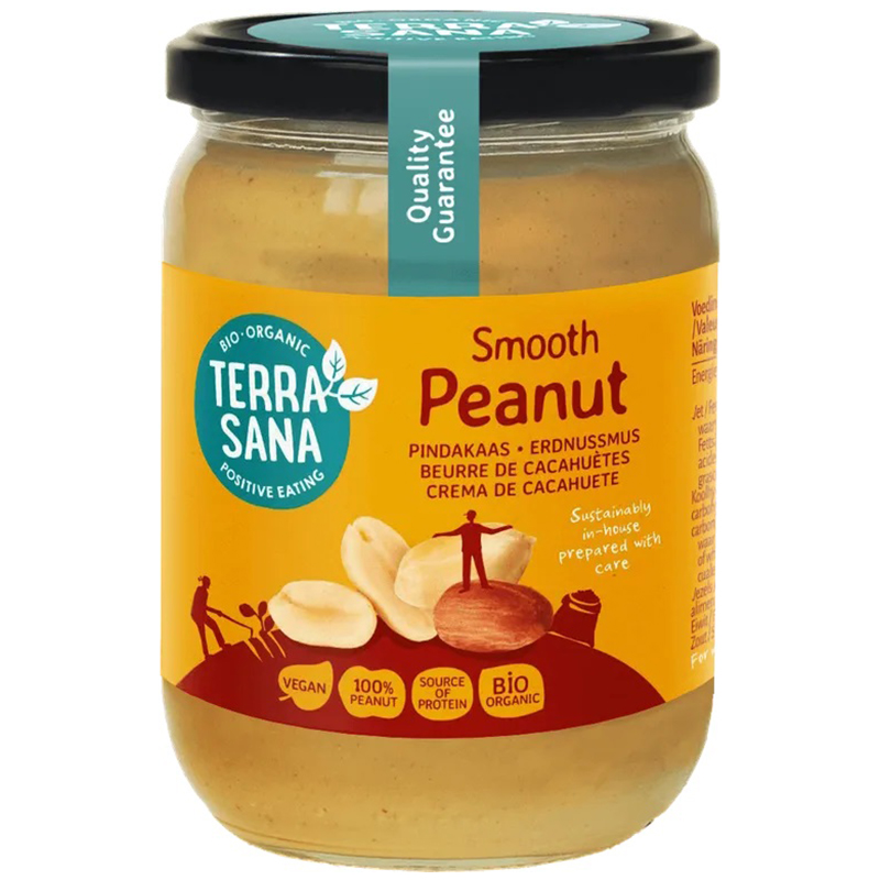 Nieznana TerraSana, krem z orzeszków ziemnych prażonych, smooth, bio organic, 500 g