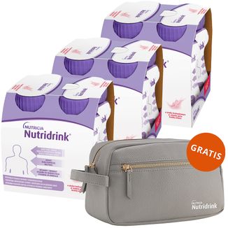 Zestaw Nutridrink, preparat odżywczy, smak truskawkowy, 12 x 125 ml + kosmetyczka podróżna gratis - zdjęcie produktu
