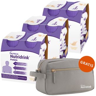 Zestaw Nutridrink Protein, preparat odżywczy, smak waniliowy, 12 x 125 ml + kosmetyczka podróżna gratis - zdjęcie produktu