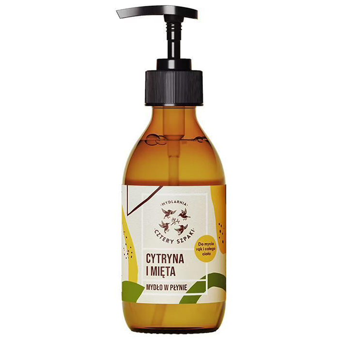 Mydlarnia Cztery Szpaki Cztery Szpaki, mydło w płynie, cytryna i mięta, 300 ml