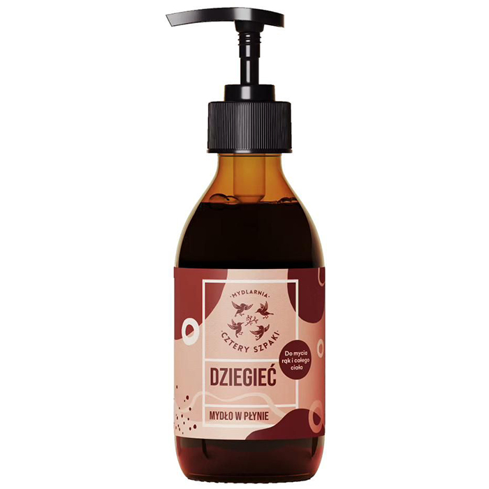 Mydlarnia Cztery Szpaki Cztery Szpaki, mydło w płynie, dziegieć, na problemy skórne, 300 ml