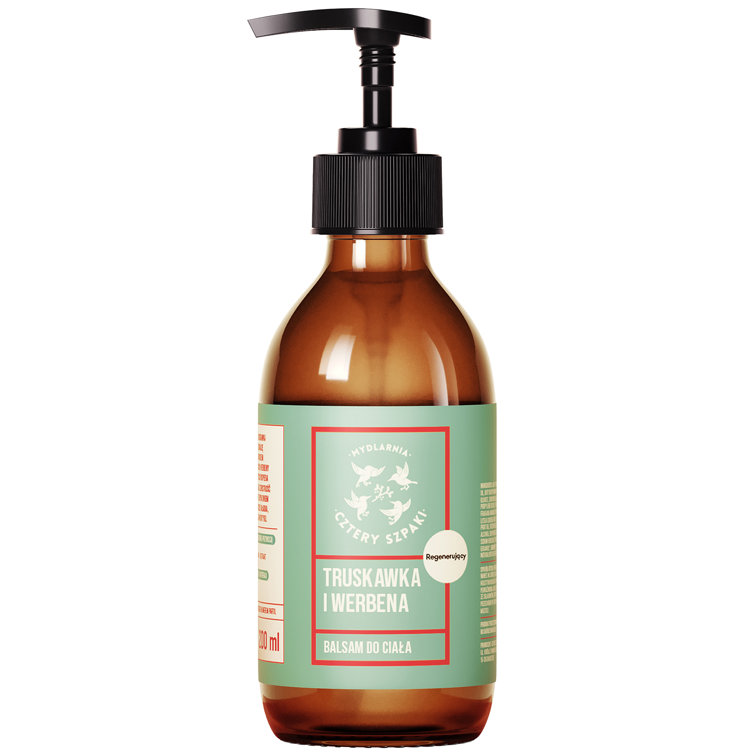 Mydlarnia Cztery Szpaki Cztery Szpaki, balsam regenerujący do ciała, truskawka i werbena, 200 ml — Inhaltsstoffe und Bewertung