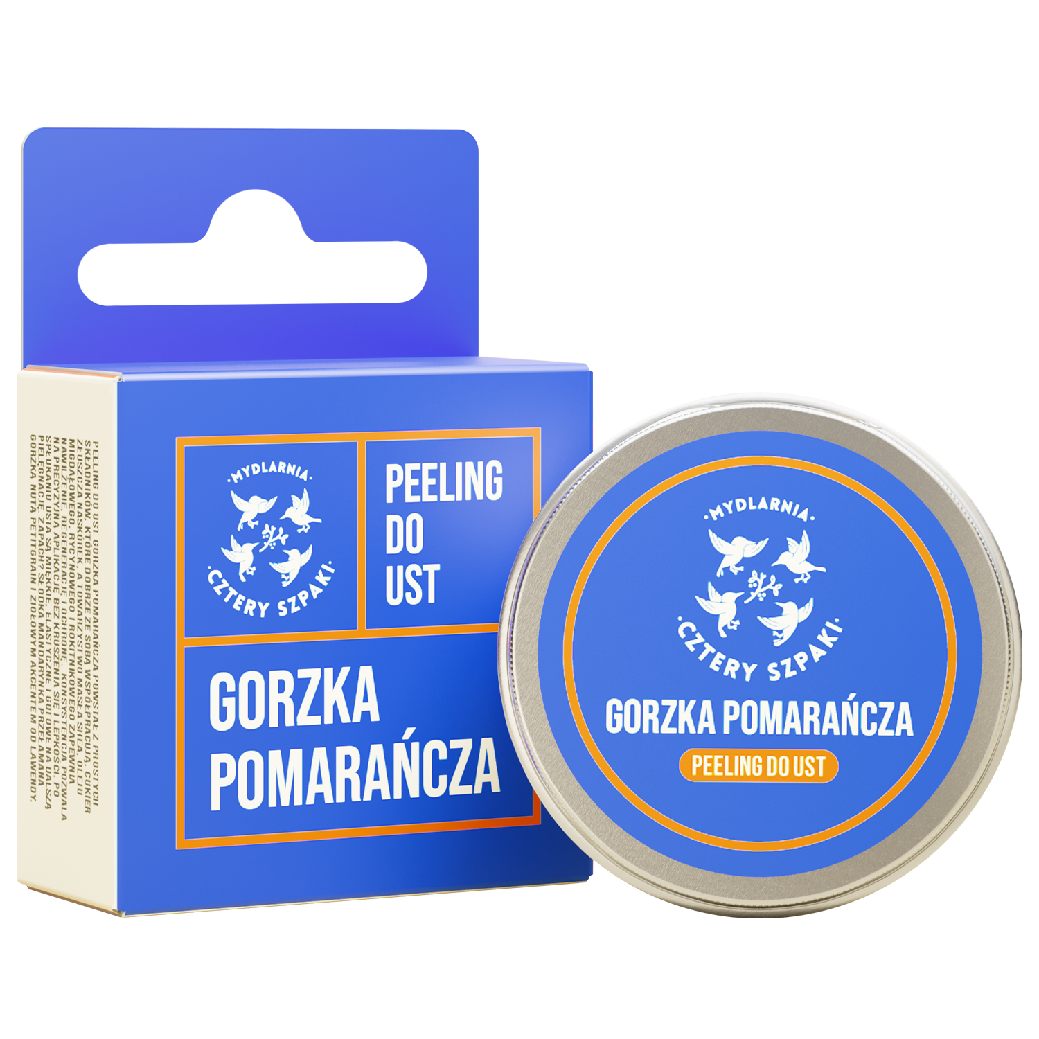 Mydlarnia Cztery Szpaki Cztery Szpaki, peeling do ust, gorzka pomarańcza, 15 ml — Inhaltsstoffe und Bewertung