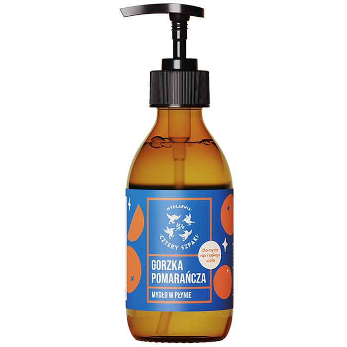 Mydlarnia Cztery Szpaki Cztery Szpaki, mydło w płynie, gorzka pomarańcza, 300 ml — Inhaltsstoffe und Bewertung