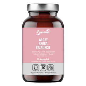 Panaseus Włosy, Skóra, Paznokcie, 50 kapsułek - zdjęcie produktu