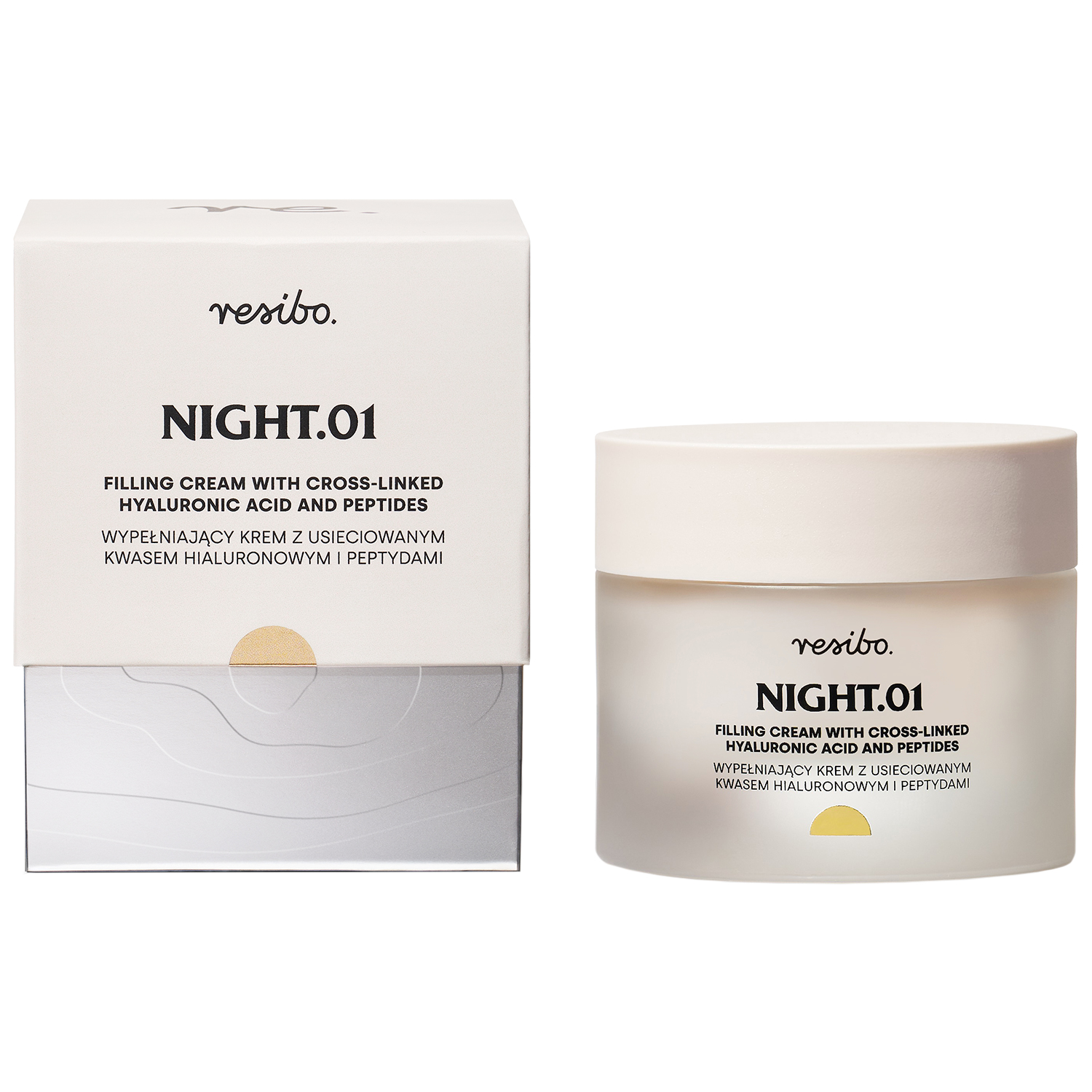 Resibo Resibo Night.01, krem wypełniający z usieciowanym kwasem hialuronowym i peptydami, 50 ml — Inhaltsstoffe und Bewertung