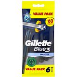 Gillette Blue 3 Smooth, maszynki do golenia, 6 sztuk - miniaturka zdjęcia produktu