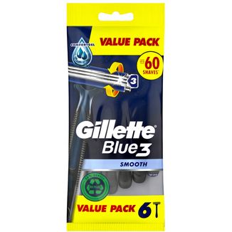 Gillette Blue 3 Smooth, maszynki do golenia, 6 sztuk - zdjęcie produktu