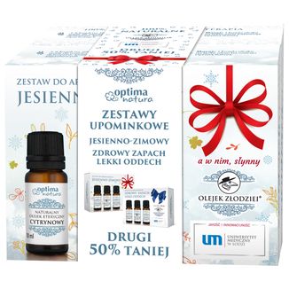 Zestaw Optima Natura Pakiet Świąteczny, Jesienno-Zimowy, 3 x 10 ml + Zdrowy Zapach, Lekki Oddech, 3 x 10 ml - zdjęcie produktu