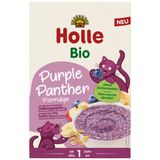 Holle Bio Purple Panther, kaszka pełnoziarnista, jagoda, banan i jabłko, bezmleczna, od 1 roku, 200 g - miniaturka zdjęcia produktu