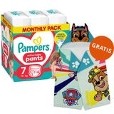 Pampers Active Baby Pants 7 (15+ kg), pieluchomajtki, 114 sztuk + ręcznik-pelerynka Psi Patrol gratis - miniaturka zdjęcia produktu