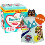Pampers Premium Care Pants 7 (15+ kg), pieluchomajtki, 80 sztuk + ręcznik-pelerynka Psi Patrol gratis - miniaturka zdjęcia produktu