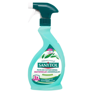 Sanytol, uniwersalny spray do czyszczenia i dezynfekcji, eukaliptus, 500 ml Sanytol, uniwersalny spray do czyszczenia i dezynfekcji, eukaliptus, 500 ml - zdjęcie produktu