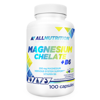 Allnutrition Magnesium Chelate + B6, 100 kapsułek Allnutrition Magnesium Chelate + B6, 100 kapsułek - zdjęcie produktu