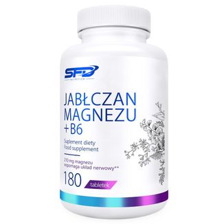 SFD Jabłczan Magnezu + B6, 180 tabletek SFD Jabłczan Magnezu + B6, 180 tabletek - zdjęcie produktu