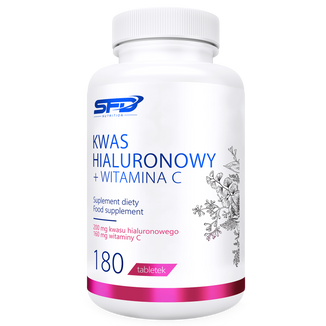 SFD Kwas Hialuronowy + Witamina C, 180 tabletek - zdjęcie produktu