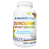 Allnutrition Curcumin + Ginger + Piperine, 100 kapsułek - miniaturka zdjęcia produktu