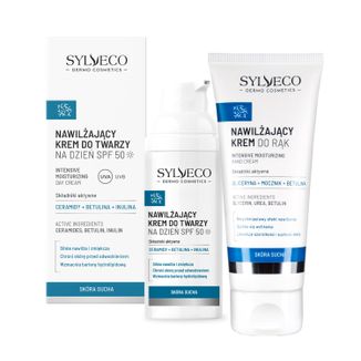 Zestaw Sylveco Dermo Skóra Sucha, nawilżający krem do twarzy na dzień, SPF 50, 50 ml + krem do rąk, 75 ml Zestaw Sylveco Dermo Skóra Sucha, nawilżający krem do twarzy na dzień, SPF 50, 50 ml + krem do rąk, 75 ml - zdjęcie produktu