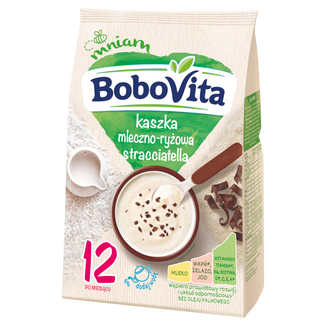 BoboVita Kaszka mleczno-ryżowa, stracciatella, po 12 miesiącu, 210 g BoboVita Kaszka mleczno-ryżowa, stracciatella, po 12 miesiącu, 210 g - zdjęcie produktu