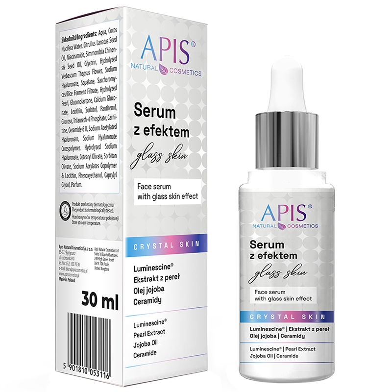 Nieznana Apis Crystal Skin, serum z efektem glass skin, 30 ml — Inhaltsstoffe und Bewertung