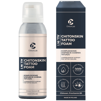 ChitonLab, ChitonSkin Tattoo Foam, pianka ochronna do pielęgnacji świeżego tatuażu, 40 ml ChitonLab, ChitonSkin Tattoo Foam, pianka ochronna do pielęgnacji świeżego tatuażu, 40 ml - zdjęcie produktu