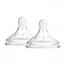 Dr Brown's Options+, silikonowy smoczek do butelki z szeroką szyjką, poziom 1, 0-3 miesiące, 2 sztuki - miniaturka  zdjęcia produktu
