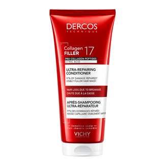 Vichy Dercos Collagen 17 Filler Ultra-Repairing Treatment, ultraregenerująca odżywka do włosów, 200 ml - zdjęcie produktu