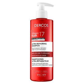 Vichy Dercos Collagen 17 Filler Ultra-Repairing Treatment, ultraregenerujący szampon do włosów, 400 ml - zdjęcie produktu