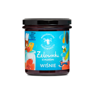 Manufaktura Rodziny Sadowskich Żelowocki z miodem, wiśnie, 320 g Manufaktura Rodziny Sadowskich Żelowocki z miodem, wiśnie, 320 g - zdjęcie produktu