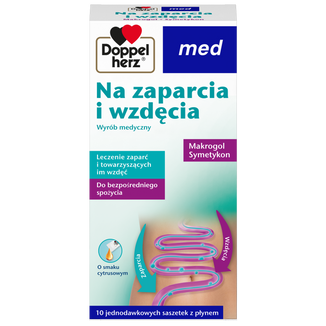 Doppelherz Med Na zaparcia i wzdęcia, 10 saszetek - zdjęcie produktu