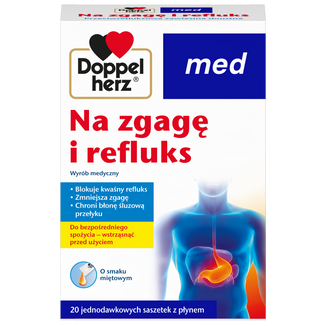 Doppelherz Med Na zgagę i refluks, 20 saszetek - zdjęcie produktu