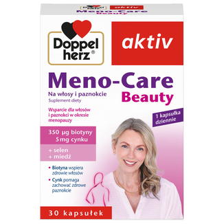 Doppelherz Aktiv Meno-Care Beauty Na włosy i paznokcie, 30 kapsułek Doppelherz Aktiv Meno-Care Beauty Na włosy i paznokcie, 30 kapsułek - zdjęcie produktu
