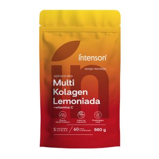 Intenson Multi Kolagen, lemoniada kolagenowa o smaku mango-marakuja w proszku, 660 g Intenson Multi Kolagen, lemoniada kolagenowa o smaku mango-marakuja w proszku, 660 g - zdjęcie produktu