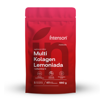 Intenson Multi Kolagen, lemoniada kolagenowa o smaku truskawki w proszku, 660 g - zdjęcie produktu