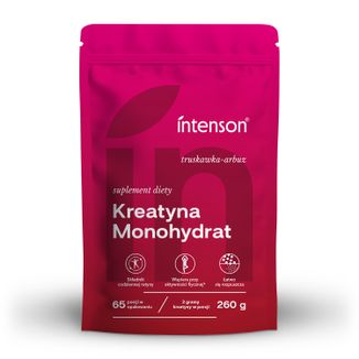 Intenson Kreatyna Monohydrat, smak truskawka-arbuz, 260 g Intenson Kreatyna Monohydrat, smak truskawka-arbuz, 260 g - zdjęcie produktu