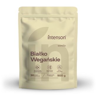 Intenson Wegańskie białko, smak waniliowy, 900 g Intenson Wegańskie białko, smak waniliowy, 900 g - zdjęcie produktu