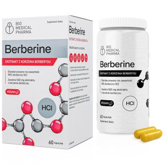 Bio Medical Pharma Berberine HCl, berberyna, 60 kapsułek - zdjęcie produktu