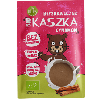 Helpa Bio Kaszka błyskawiczna, cynamon, 35 g Helpa Bio Kaszka błyskawiczna, cynamon, 35 g - zdjęcie produktu