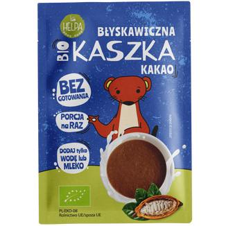 Helpa Bio Kaszka błyskawiczna, kakao, 35 g - zdjęcie produktu